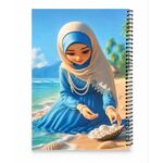 دفتر نقاشی سیمی طرح دختر و مروارید