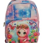 کوله پشتی مخمل طرح آبرنگی