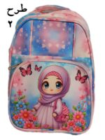 کوله پشتی مخمل طرح آبرنگی - Image 4